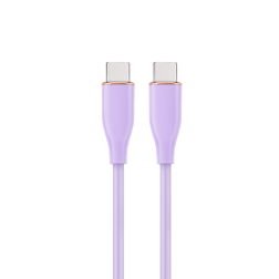 CABLE DE CARGA Y DATOS GEMBIRD (PD) TIPO-C SILICONA ALTA CALIDAD 1,5M MORADO