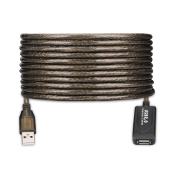 CABLE ALARGADOR EWENT USB 2-0 USB-A AMPLIFICACION SEÑAL 20m NEGRO