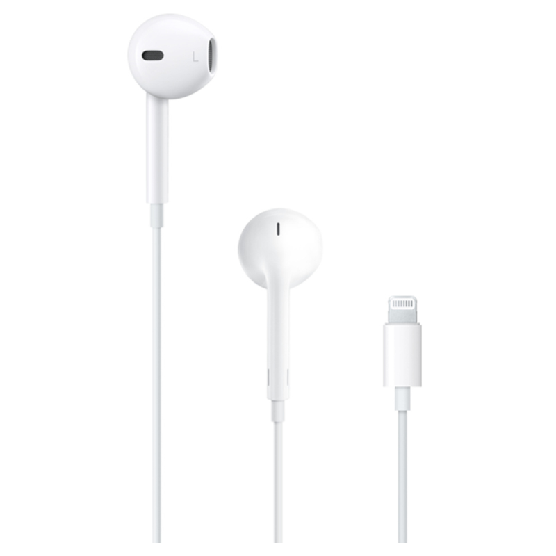 Auriculares Earpods con conector lightning de Apple con mando y micrófono