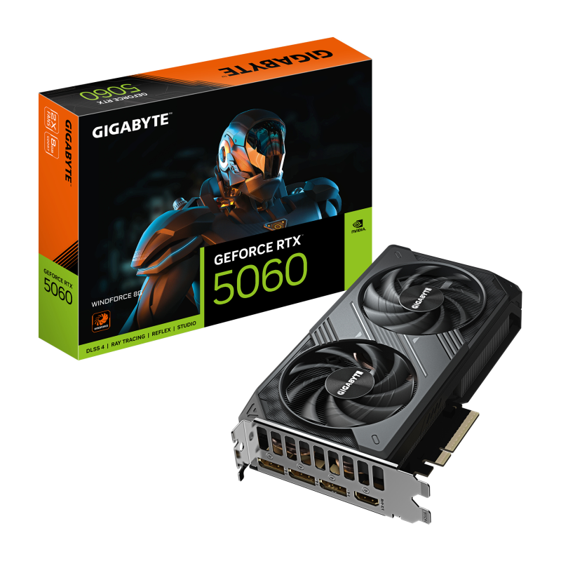 TARJETA GRAFICA GIGABYTE GAMING RTX 5060 WINDFORCE 8GB GDDR7 TARJETA GRAFICA GIGABYTE GAMING RTX 5060 WINDFORCE 8GB GDDR7