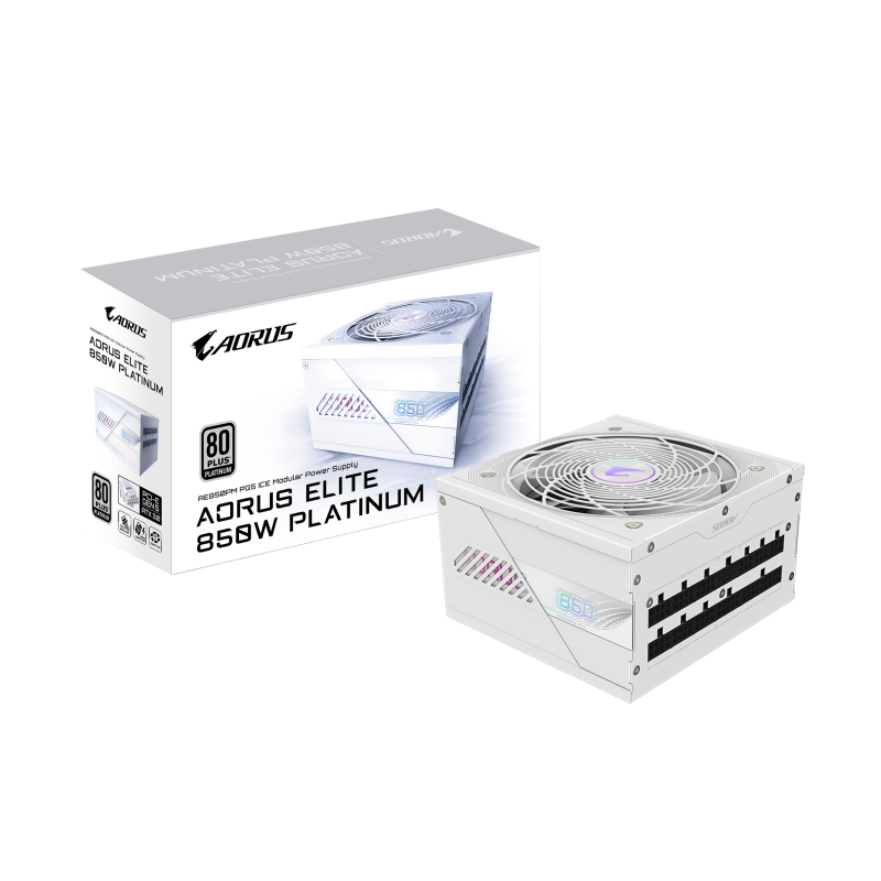 FUENTE ALIMENTACION GIGABYTE PLATINIUM AORUS ELITE 850W ICE ATX BLANCO FUENTE ALIMENTACION GIGABYTE PLATINIUM AORUS ELITE 850W ICE ATX BLANCO