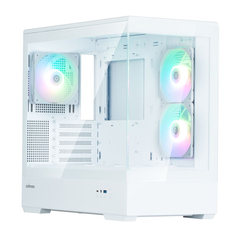 CAJA ZALMAN P30 V2 MATX 3 X VENT 120MM ARGB 2XUSB 3-0 BLANCO S-N FUENTE