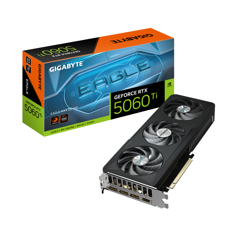 TARJETA GRAFICA GIGABYTE RTX 5060 TI EAGLE MAX OC 16GB GDDR7 TARJETA GRAFICA GIGABYTE RTX 5060 TI EAGLE MAX OC 16GB GDDR7