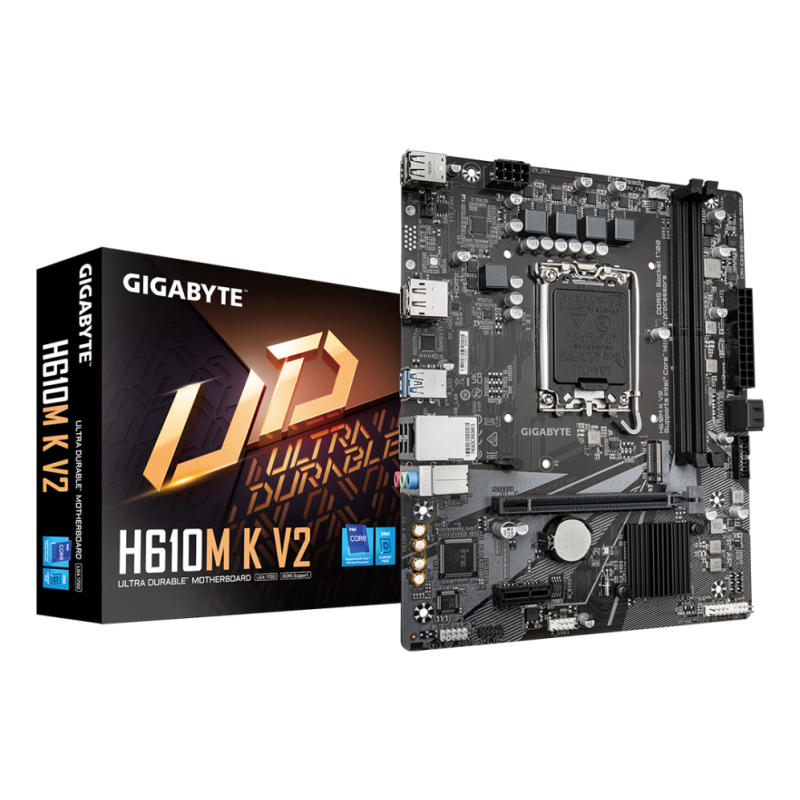PLACA BASE GIGABYTE H610M K V2 1700 MATX 2XDDR5 PLACA BASE GIGABYTE H610M K V2 1700 MATX 2XDDR5