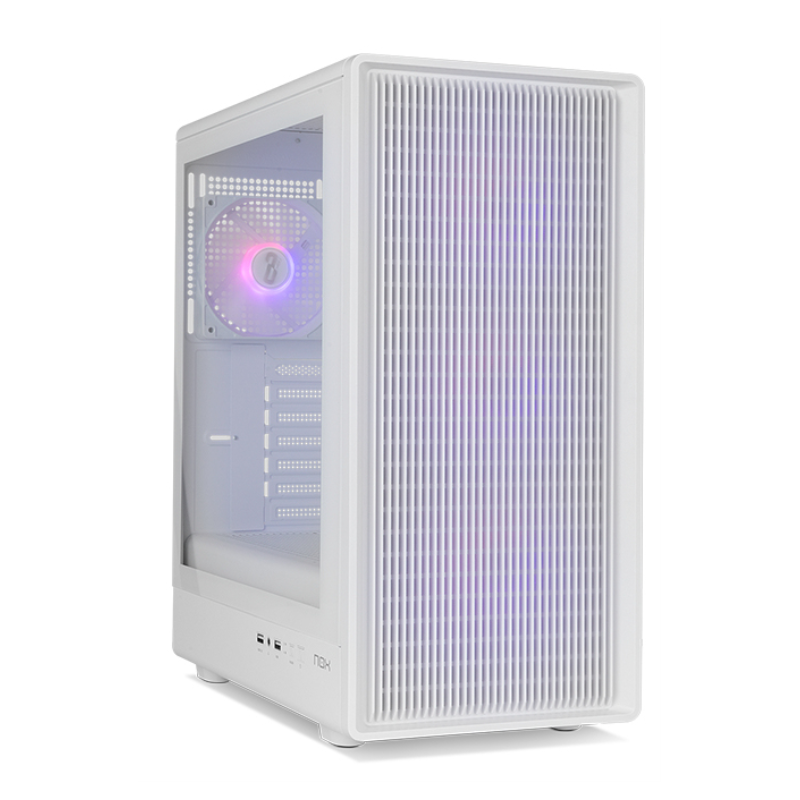 CAJA NOX SEMITORRE MESH INFINITY IOTA ARGB BLANCA USB 3-0