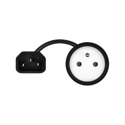 ADAPTADOR DE CORRIENTE SAVIO IEC C14 A CEE 7-5(E)