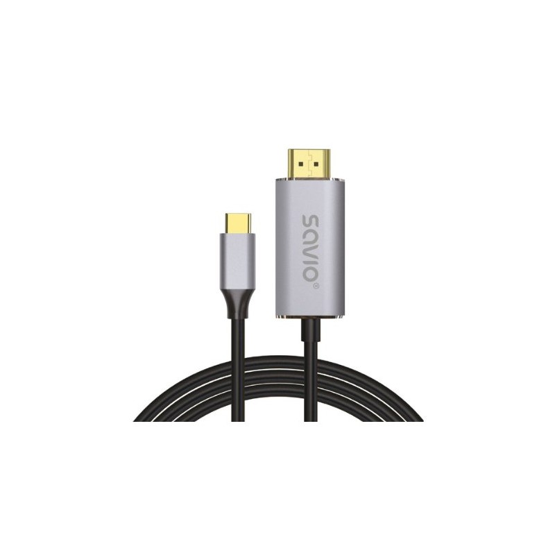 CABLE USB-C A HDMI 2-0 4K 2M SAVIO CL-171 CABLE USB-C A HDMI 2-0 4K 2M SAVIO CL-171