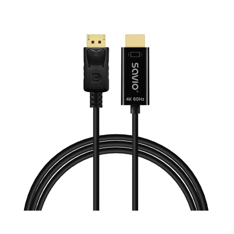CABLE DP A HDMI SAVIO CL-189 4K 60HZ CABLE DP A HDMI SAVIO CL-189 4K 60HZ