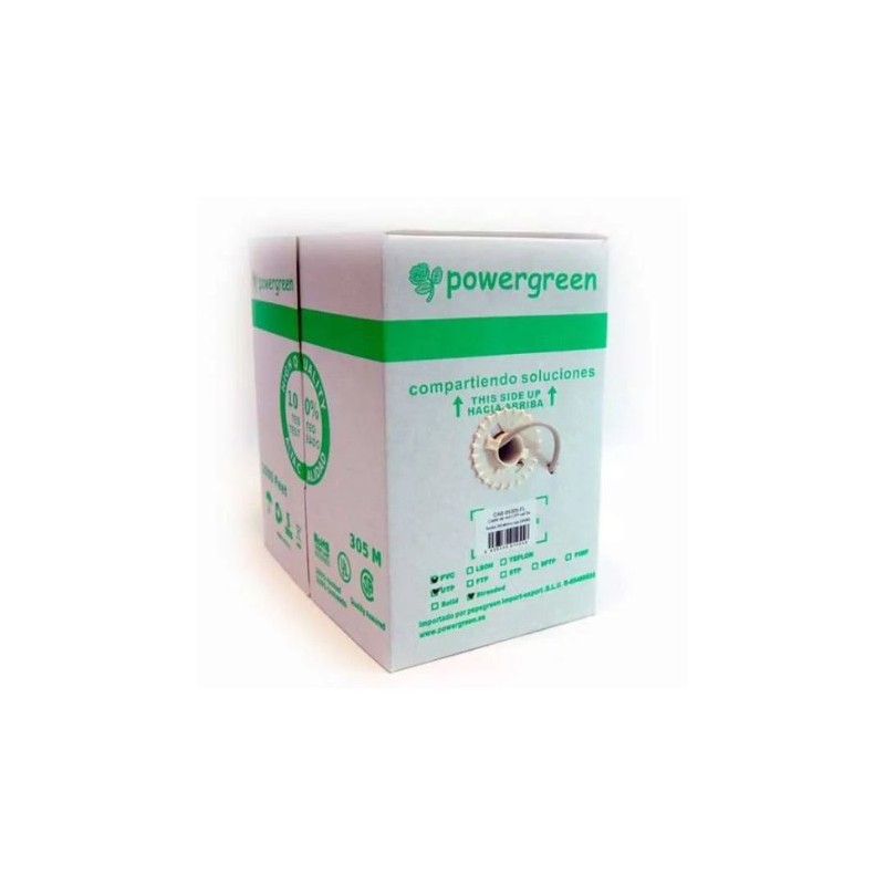 BOBINA DE CABLE PEPEGREEN CAT5e 100M FLEXIBLE