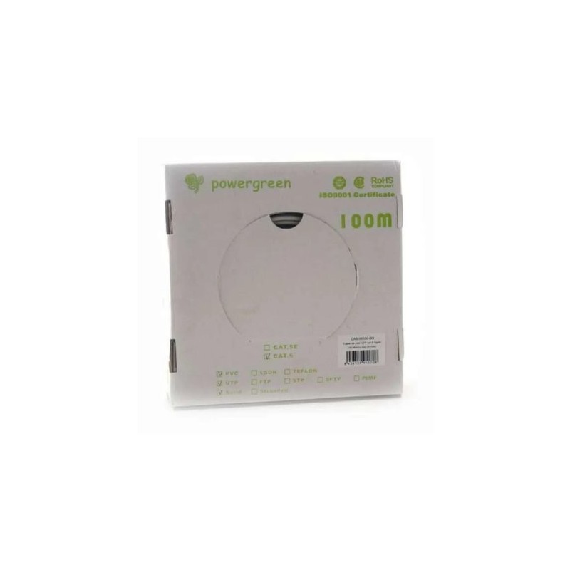 BOBINA DE CABLE PEPEGREEN CAT6 100M RIGIDO