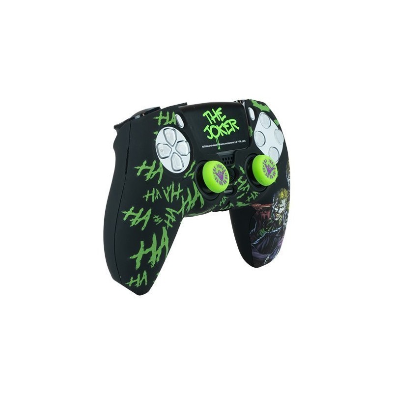 KIT FUNDA+GRIPS+STICKER MANDO PS5 BLADE DC JOKER