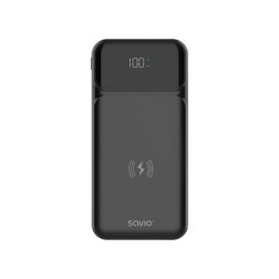 POWERBANK SAVIO BA-09 10000MAH QI CHARGING BLACK