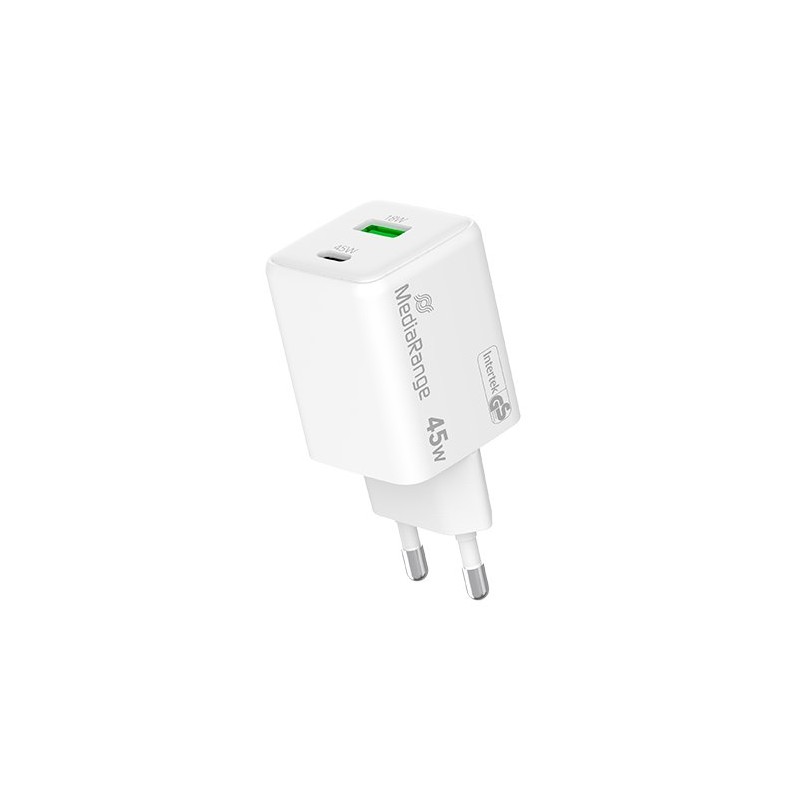 CARGADOR MEDIARANGE DUAL USB-A Y USB-C 45W
