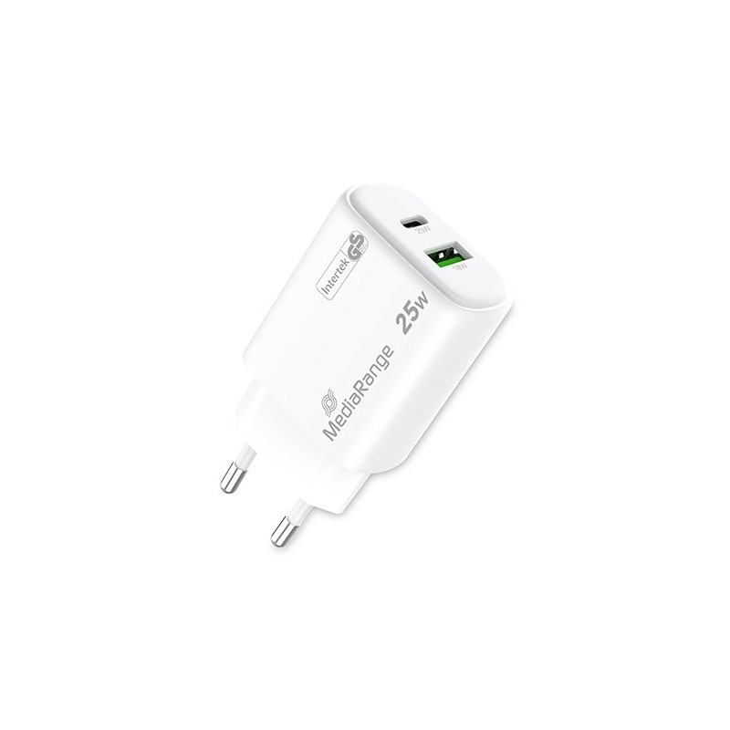 CARGADOR MEDIARANGE DUAL USB-A Y USB-C 25W