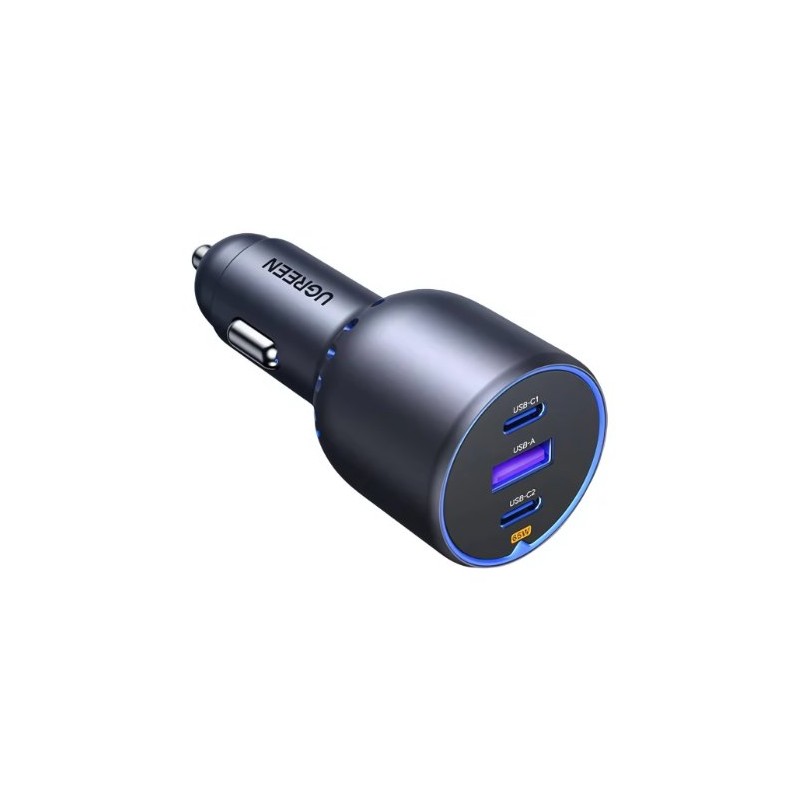 CARGADOR COCHE UGREEN 75W 2XUSB-C PD+USB-A