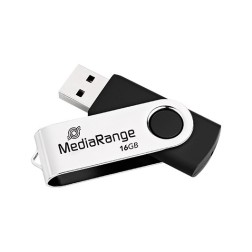 PENDRIVE 16GB USB 2-0 MEDIARANGE SILVER-BLACK