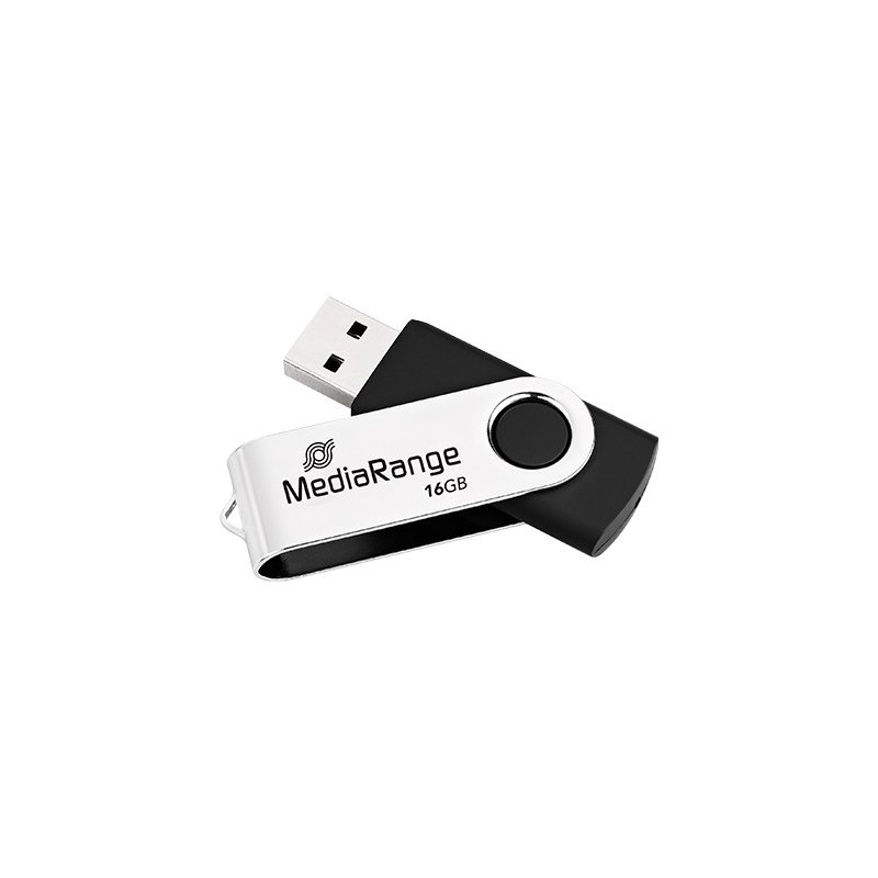 PENDRIVE 16GB USB 2-0 MEDIARANGE SILVER-BLACK