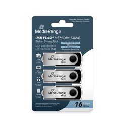 PENDRIVE 16GB USB 2-0 MEDIARANGE 3 PACK