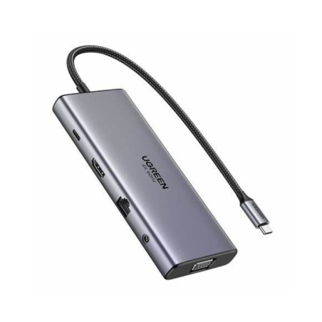 HUB UGREEN 11EN1 USB-C A HDMI+VGA+USB-C+USB-A