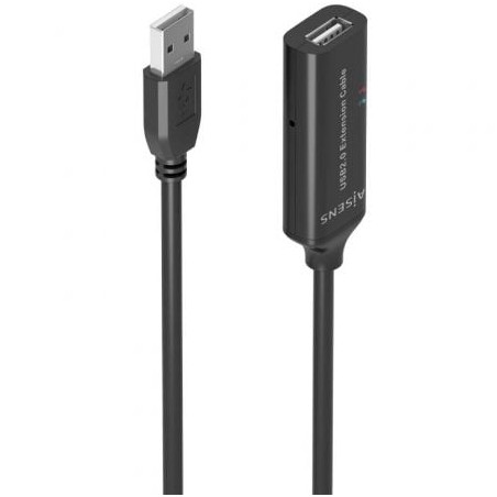 Cable Alargador USB 2-0 Aisens A101-0915- USB Macho - USB Hembra- 10m- Negro