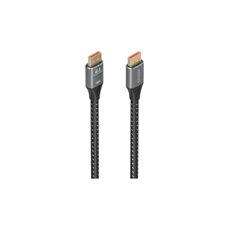 CABLE AISENS DISPLAYPORT V2-1 16K@60HZ 80GBPS DP-M-DP-M NEGRO 1-0M