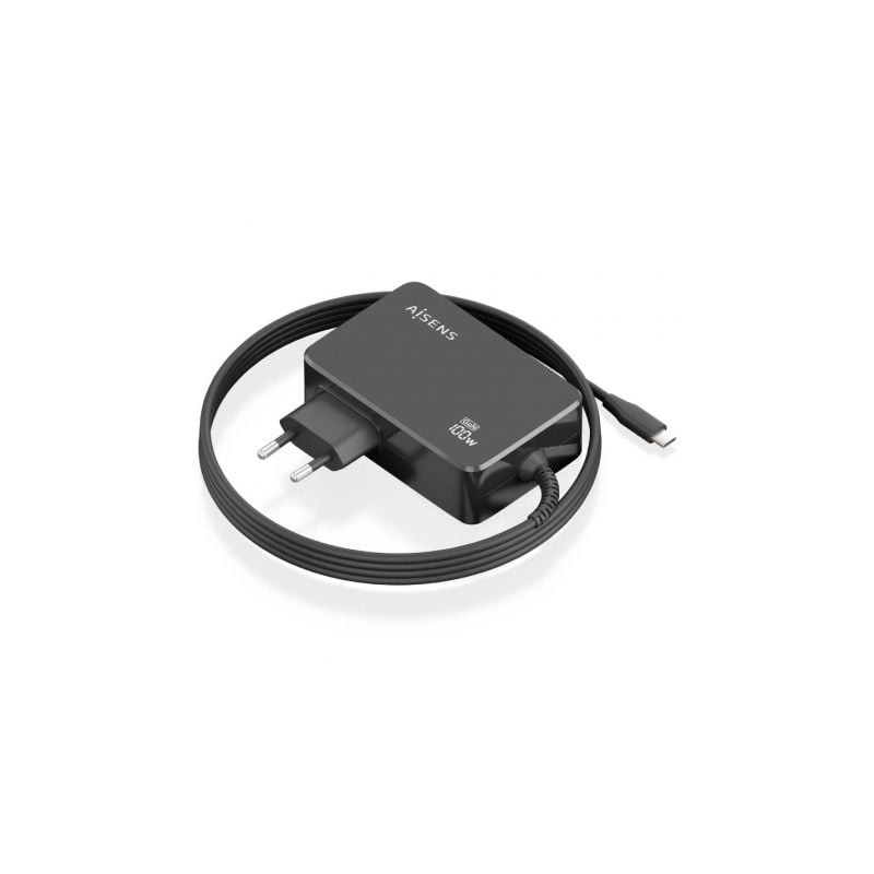 CARGADOR AISENS GAN 100W PD3-0 1XUSB-C 1-8M NEGRO