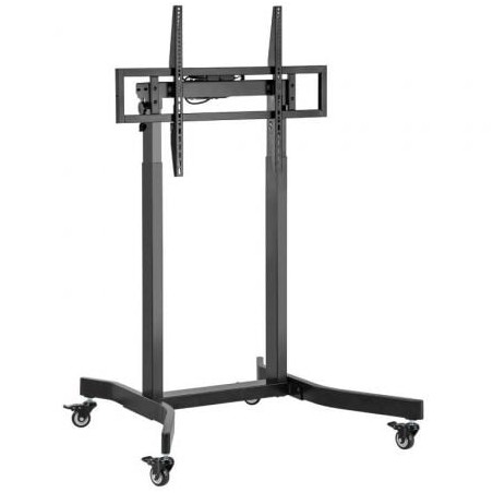 SOPORTE AISENS SUELO MOTORIZADO RUEDAS PANTALLA 120KG 55-100 NEGRO