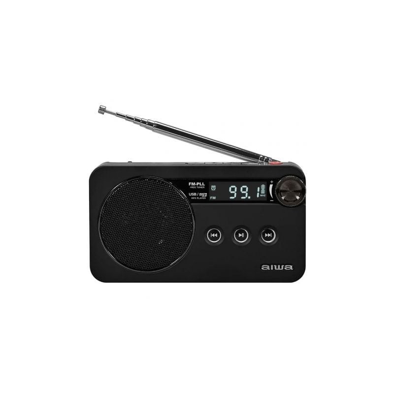 Radio Portátil Aiwa RS-77PLLBK- con Batería- Negra