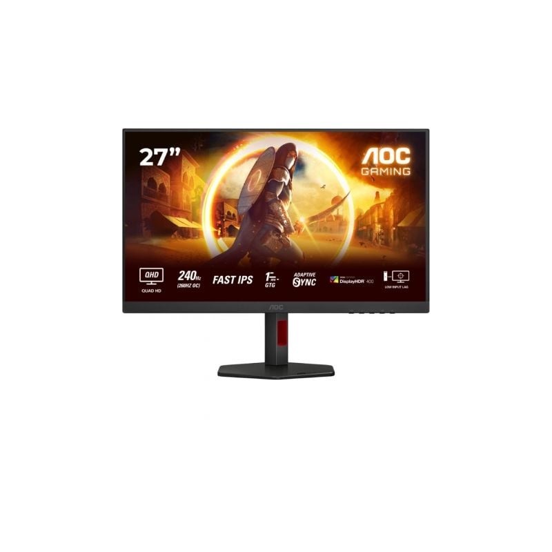 Monitor Gaming AOC Q27G4ZR 27"- QHD- 0-3ms- 260Hz- IPS- Multimedia- Regulable en altura- Negro