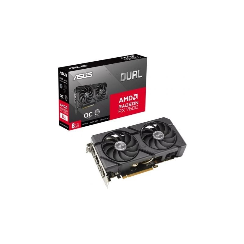 Tarjeta Gráfica Asus Dual Radeon RX 7600 EVO OC- 8GB GDDR6 Tarjeta Gráfica Asus Dual Radeon RX 7600 EVO OC- 8GB GDDR6