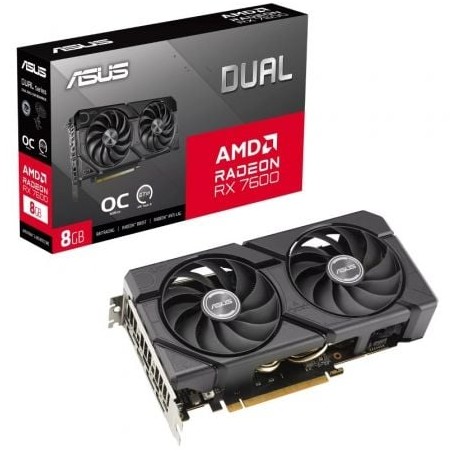 Tarjeta Gráfica Asus Dual Radeon RX 7600 EVO OC- 8GB GDDR6