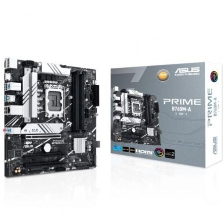 Placa Base Asus PRIME B760M-A-CSM Socket 1700- DDR5- PCIe 4-0- Micro ATX