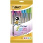 Bolígrafos de Tinta de Aceite Bic Cristal Fun 921342- 10 unidades- Colores Surtidos