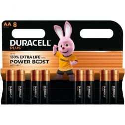 Pack de 8 Pilas AA Duracell Plus Power Boost DPBLR6B8- 1-5V- Alcalinas