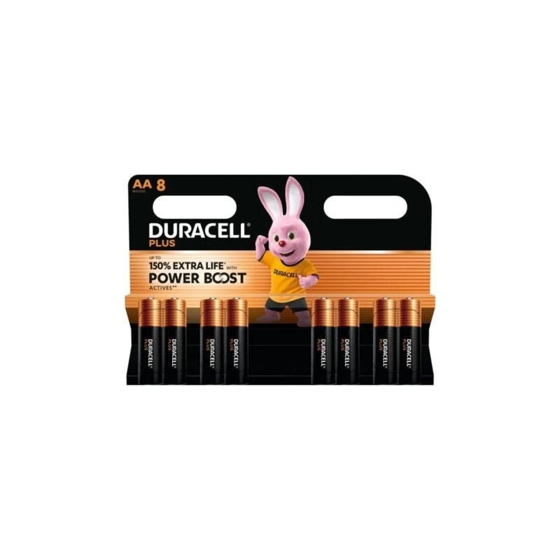Pack de 8 Pilas AA Duracell Plus Power Boost DPBLR6B8- 1-5V- Alcalinas