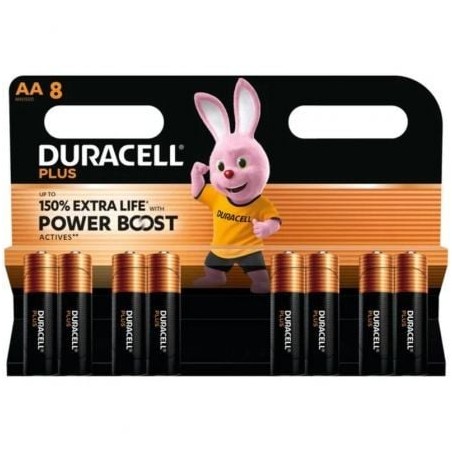 Pack de 8 Pilas AA Duracell Plus Power Boost DPBLR6B8- 1-5V- Alcalinas