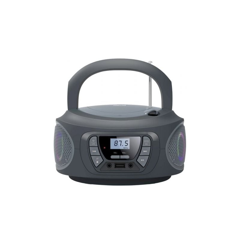 Radio CD Fonestar BOOM-ONE-G- 13W- con Cable- a Pilas- Gris