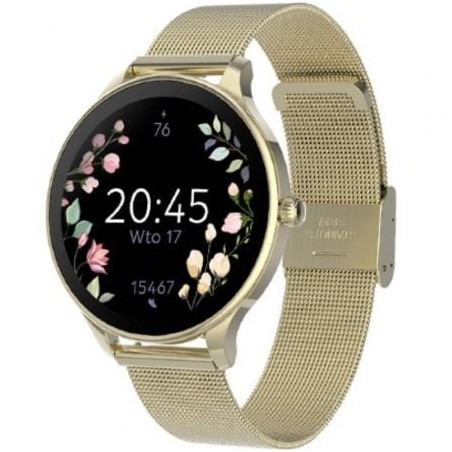 Smartwatch Forever Velora SB-306- Notificaciones- Frecuencia Cardíaca- Oro