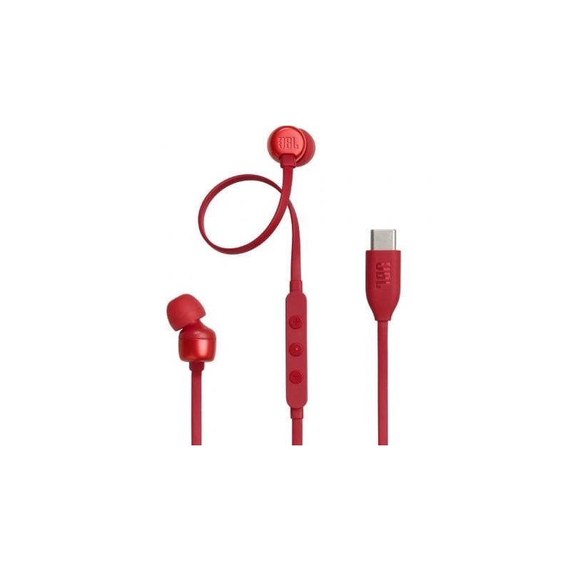 Auriculares Intrauditivos JBL Tune 310C- con Micrófono- Rojos