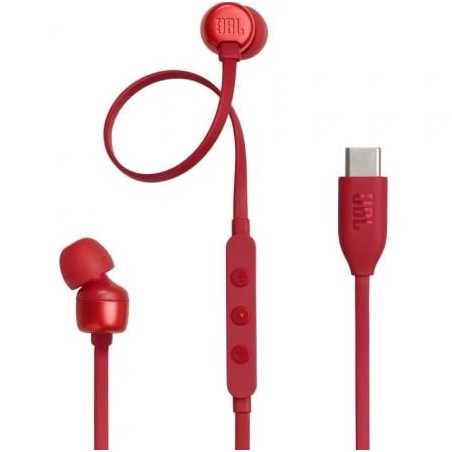 Auriculares Intrauditivos JBL Tune 310C- con Micrófono- Rojos