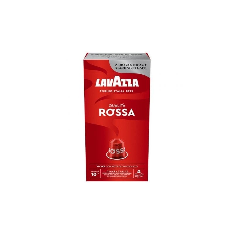 Cápsula Lavazza Qualitá Rossa para cafeteras Nespresso- Caja de 10