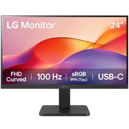 Monitor Curvo LG 24U421A-B 23-8"- Full HD- Negro