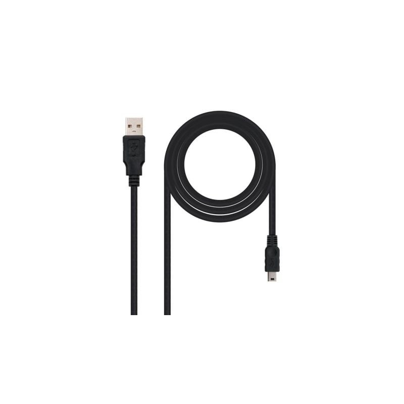 Cable USB 2-0 Nanocable 10-01-0401- USB Macho - MiniUSB Macho- 1m- Negro Cable USB 2-0 Nanocable 10-01-0401- USB Macho - MiniUSB Macho- 1m- Negro