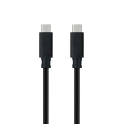 Cable USB 3-1 Tipo-C Nanocable 10-01-4102- USB Tipo-C Macho - USB Tipo-C Macho- Hasta 100W- 2m- Negro