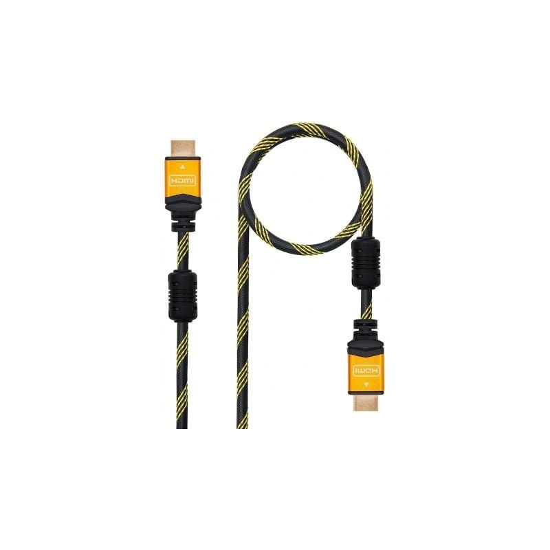 Cable HDMI 2-0 4K Nanocable 10-15-1602- HDMI Macho - HDMI Macho- 1-5m- Negro- Naranja Cable HDMI 2-0 4K Nanocable 10-15-1602- HDMI Macho - HDMI Macho- 1-5m- Negro- Naranja