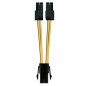 Cable de Alimentación Microprocesador Nanocable 10-19-1401- Molex -4+4 PIN Macho - Molex 4 PIN Hembra- 15cm Cable de Alimentación Microprocesador Nanocable 10-19-1401- Molex -4+4 PIN Macho - Molex 4 PIN Hembra- 15cm