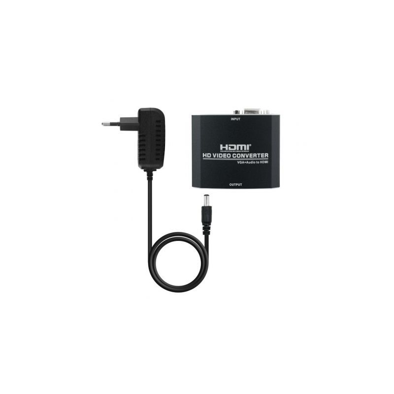 Conversor Nanocable 10-16-2101-BK- HDMI Hembra - VGA Hembra- Jack 3-5 Hembra- 15cm- Negro Conversor Nanocable 10-16-2101-BK- HDMI Hembra - VGA Hembra- Jack 3-5 Hembra- 15cm- Negro