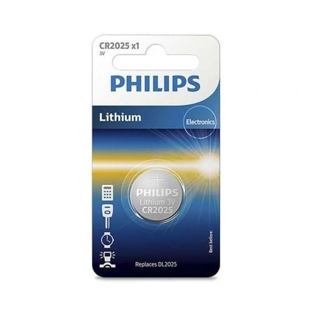 Pila de Botón Philips CR2025- 3V