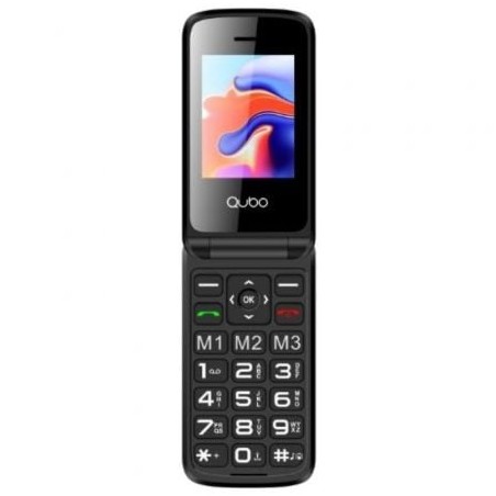 Teléfono Móvil Qubo X-247 4G para Personas Mayores- Negro y Azul