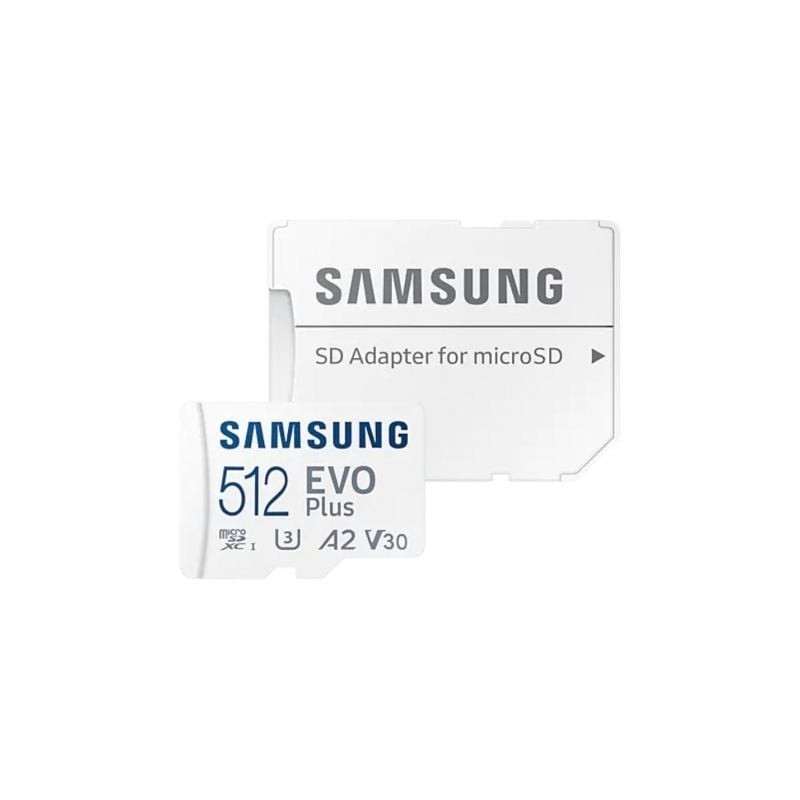 Tarjeta de Memoria Samsung EVO Plus 2023 512GB microSD XC con Adaptador- Clase 10- 160MBs